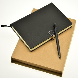 Black Square Magnet Notebook With  pen